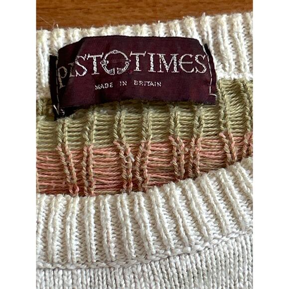 Vintage Needlepoint Cotton Heritage Sweater - Made in Britain - Picture 4 of 6